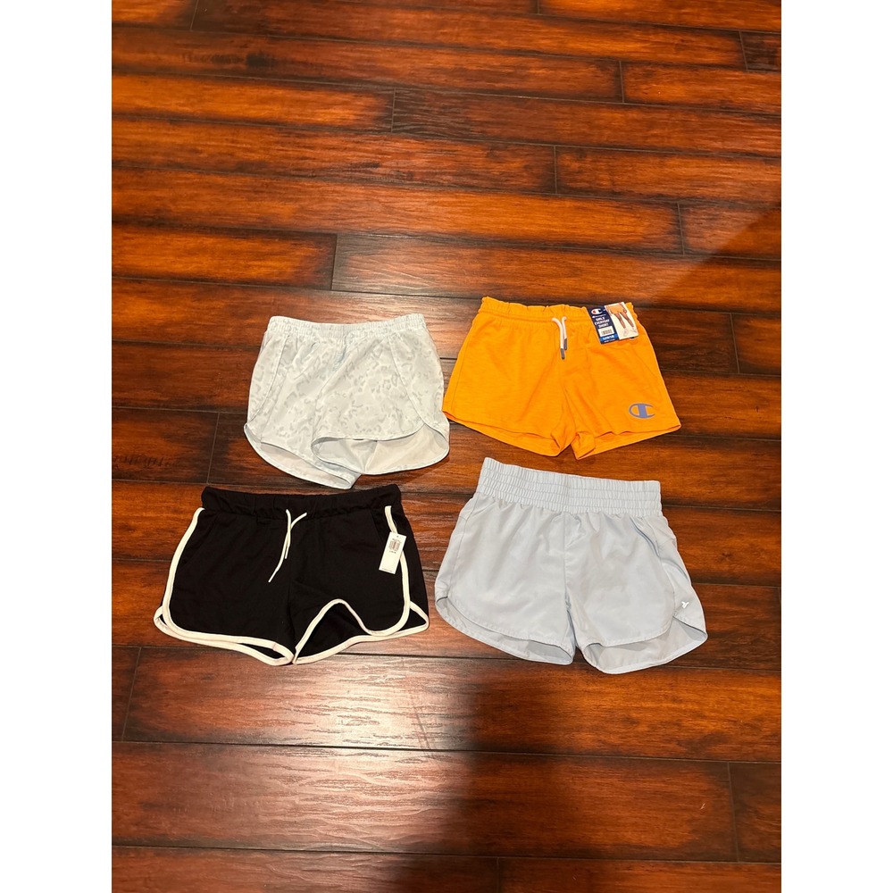 Girls Athletic Shorts Bundle 4pk Champion Old Navy All In Motion Size L 10-12